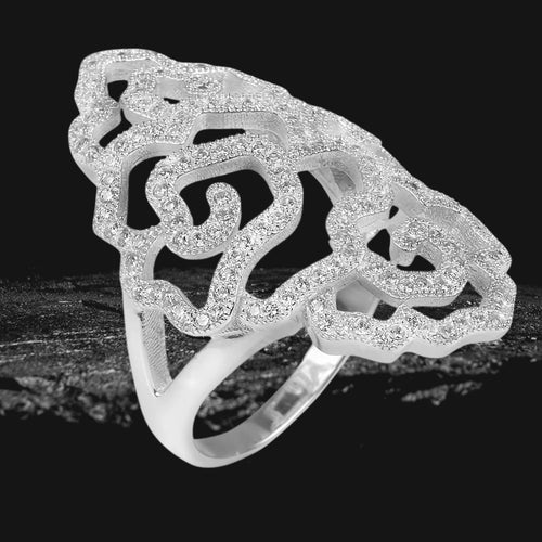 Daniel Steiger Desert Rose Rhodium Ring