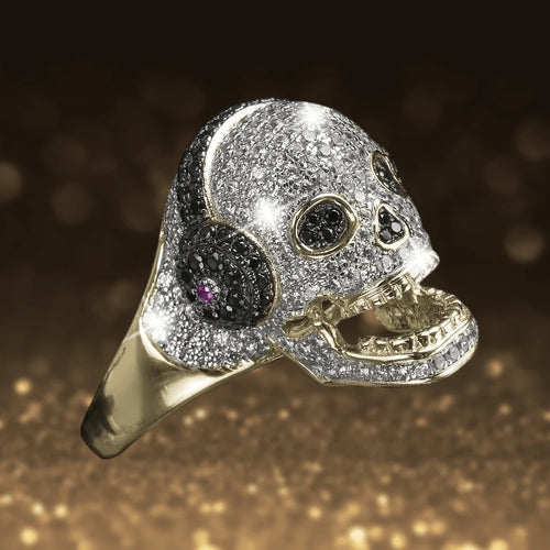 Daniel Steiger DJ Skull Gold Ring