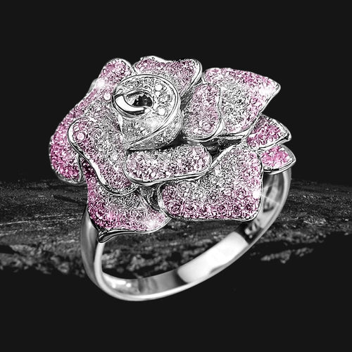 Daniel Steiger Regal Rose Rhodium Ring
