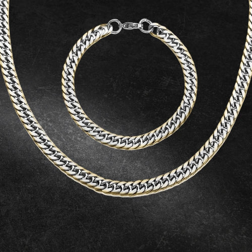 Daniel Steiger Double Curb Gold Edged Set