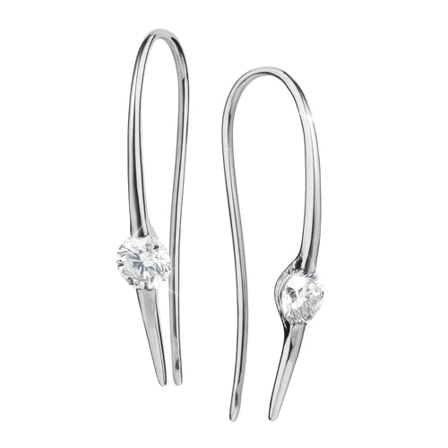 Daniel Steiger Lumnious Moissanite Silver Threader Earrings