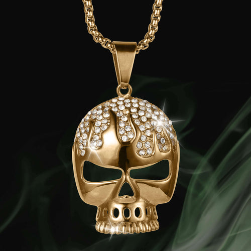 Daniel Steiger Flaming Skull Pendant