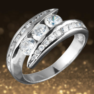 Daniel Steiger Jazz Wrap Rhodium Ring