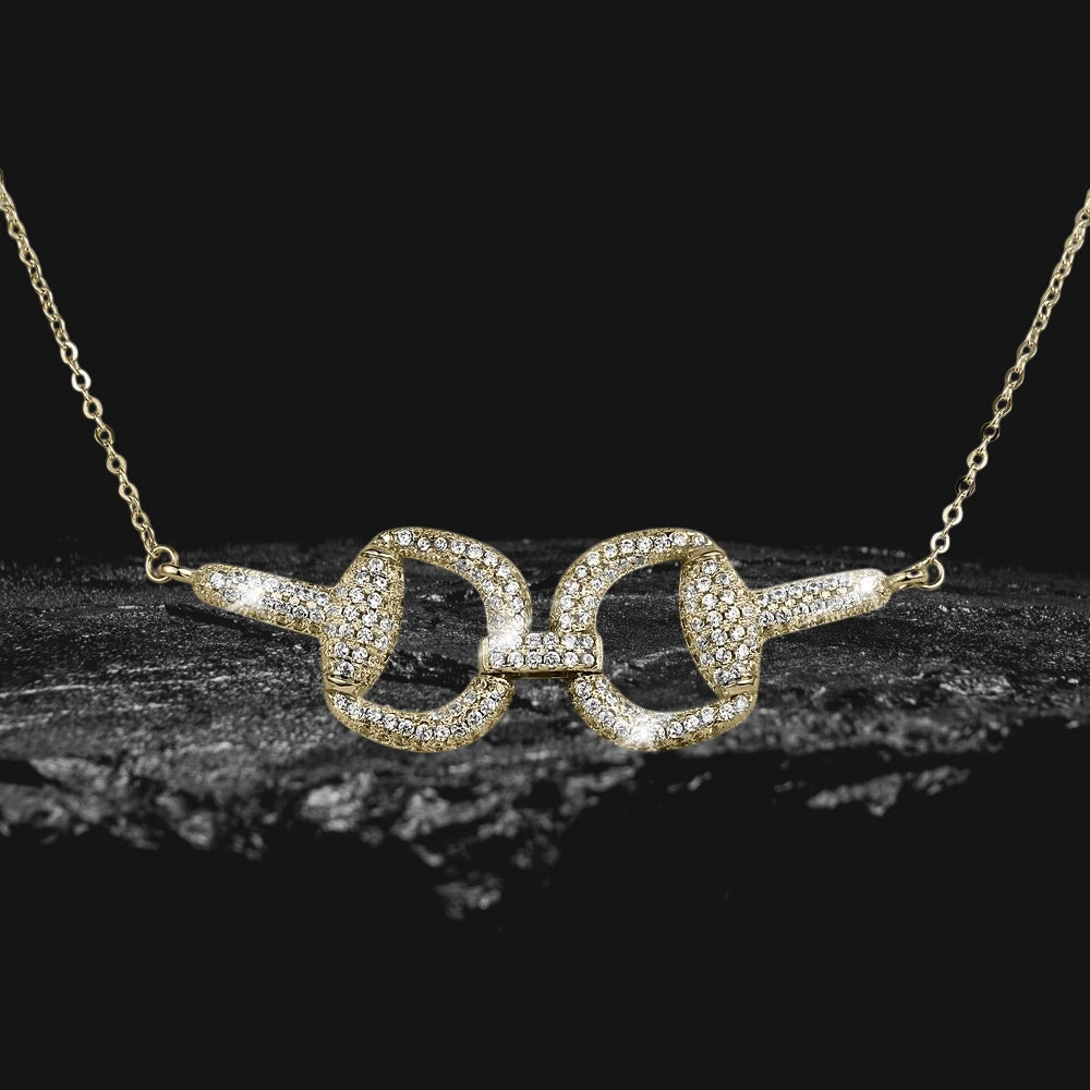 Finezia Necklace featuring a sterling silver and gold plated design with sparkling accents, elegantly crafted for women’s jewelry collections.