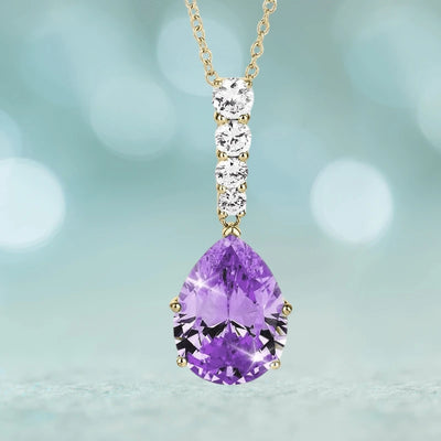 Daniel Steiger Lavender Pearshape Paradise Pendant