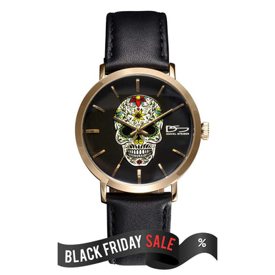 Rebel Skull Men's Gold Watch