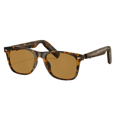 Smart Sunglasses with tortoiseshell frames and brown tinted lenses Up To 75% Off Retail