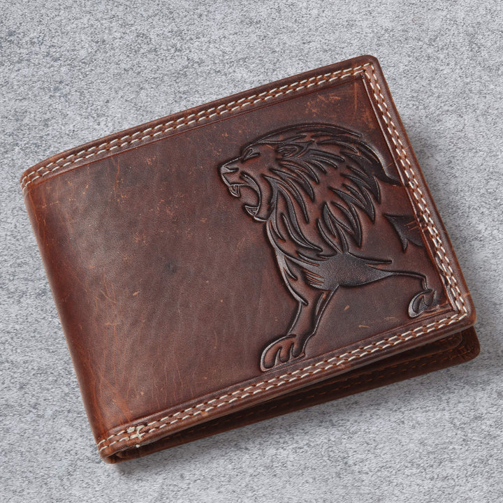 Daniel Steiger Lion Predator Leather Wallet