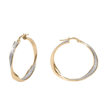 Serena Earrings featuring elegant gold tone hoop earrings with sparkling crystal accents and a polished finish Up To 75% Off Retail