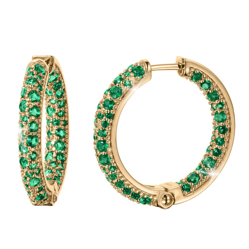 Twilight Prismatic Evergreen Hoop Earrings