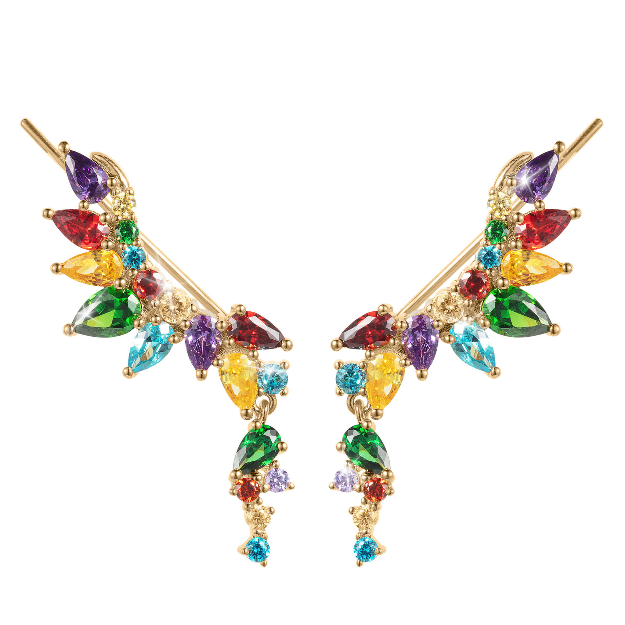 Daniel Steiger Prismatic Cascade Climber Earrings