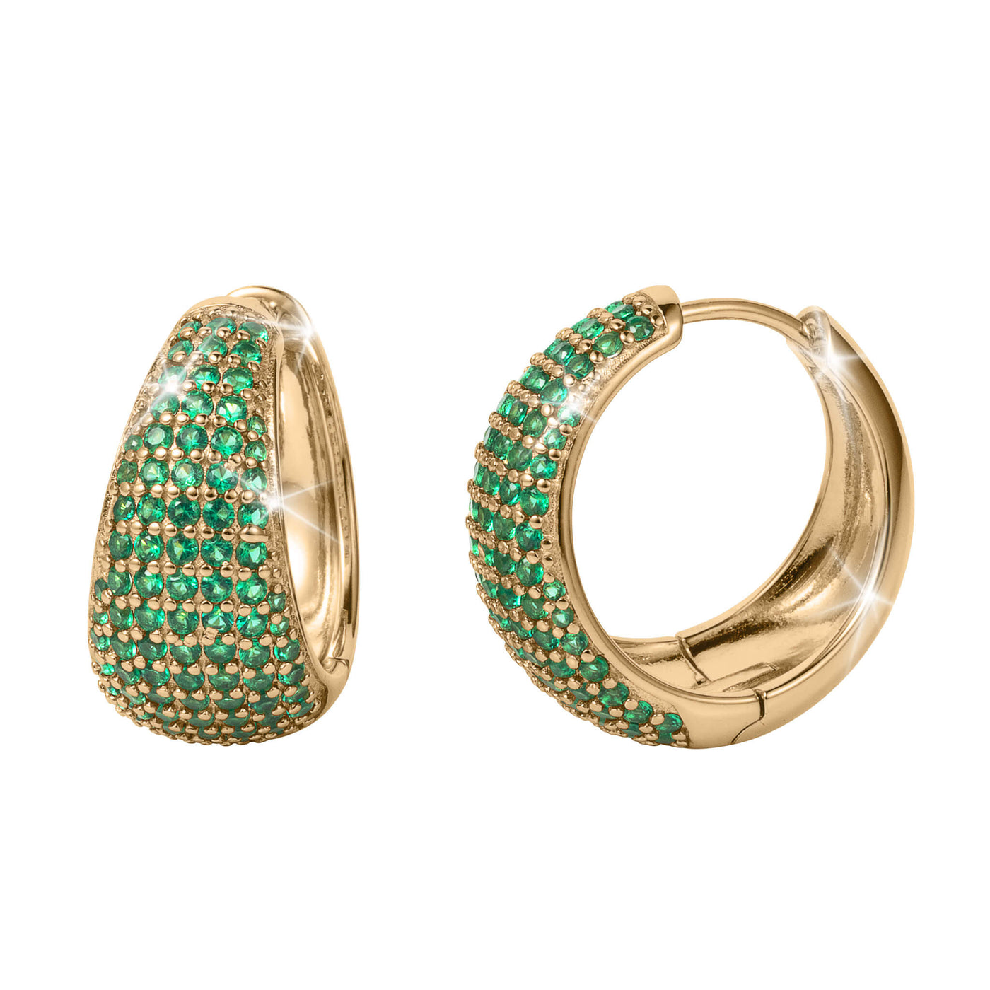 Nova Vivid Green Hoop Earrings