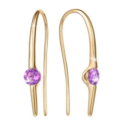 Daniel Steiger Serene Amethyst Threader Earrings