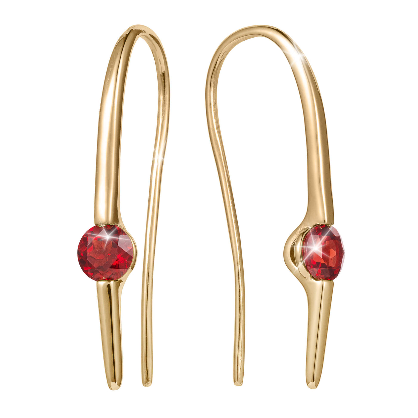 Serene Garnet Threader Earrings