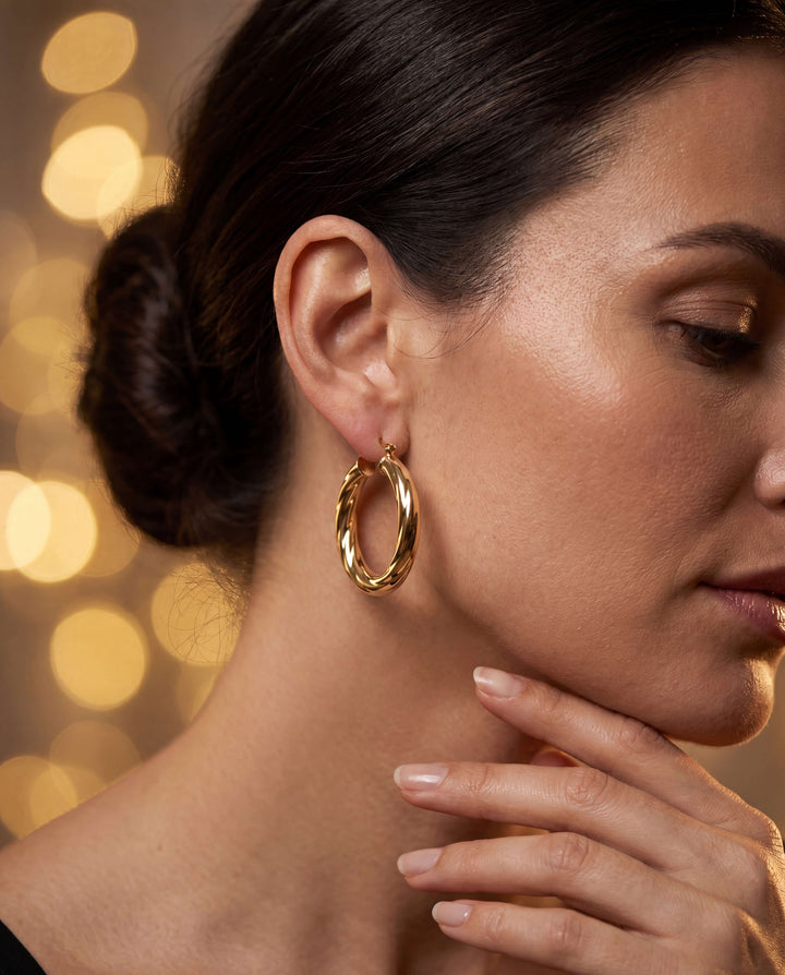 Roma Luxe Twisted Earrings