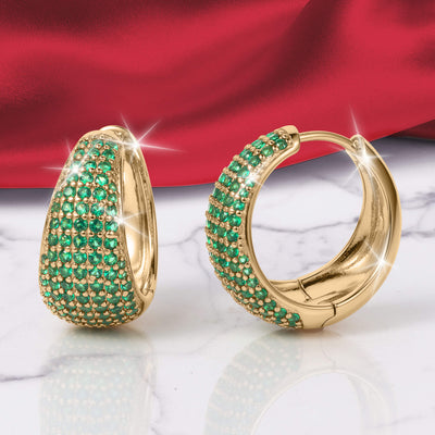 Nova Vivid Green Hoop Earrings