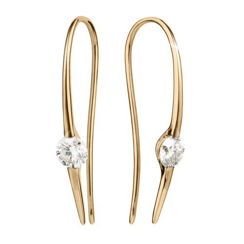 Daniel Steiger Luminous Moissanite Threader Earrings