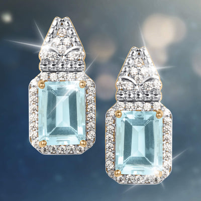 Zelda Blue Topaz Earrings