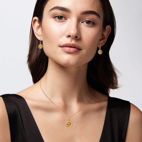 Daniel Steiger Amber Sunburst Earrings