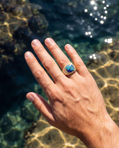Daniel Steiger Turquoise Tide Men's Ring