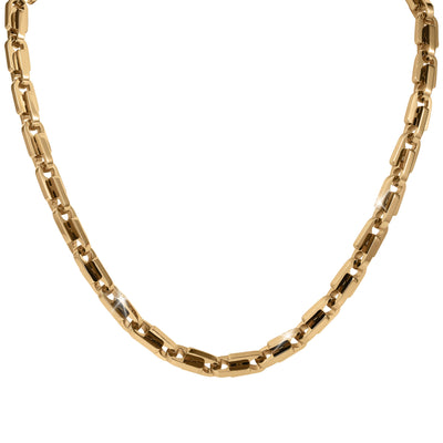 Moderna Link Necklace in polished gold with a bold chain link design for a refined jewelry look Up To 75% Off Retail