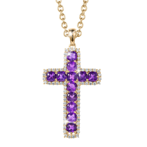 Daniel Steiger Amethyst Serenity Cross Pendant