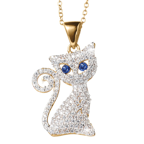 Daniel Steiger Sapphire Alley Cat Pendant