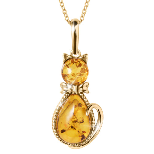 Daniel Steiger Baltic Amber Feline Pendant