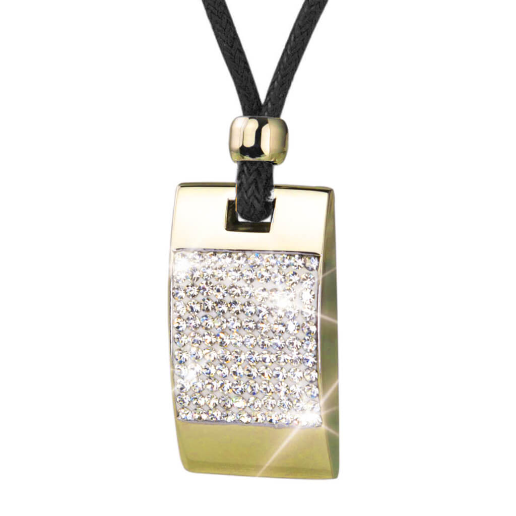 Crystal Tablet Black Pendant