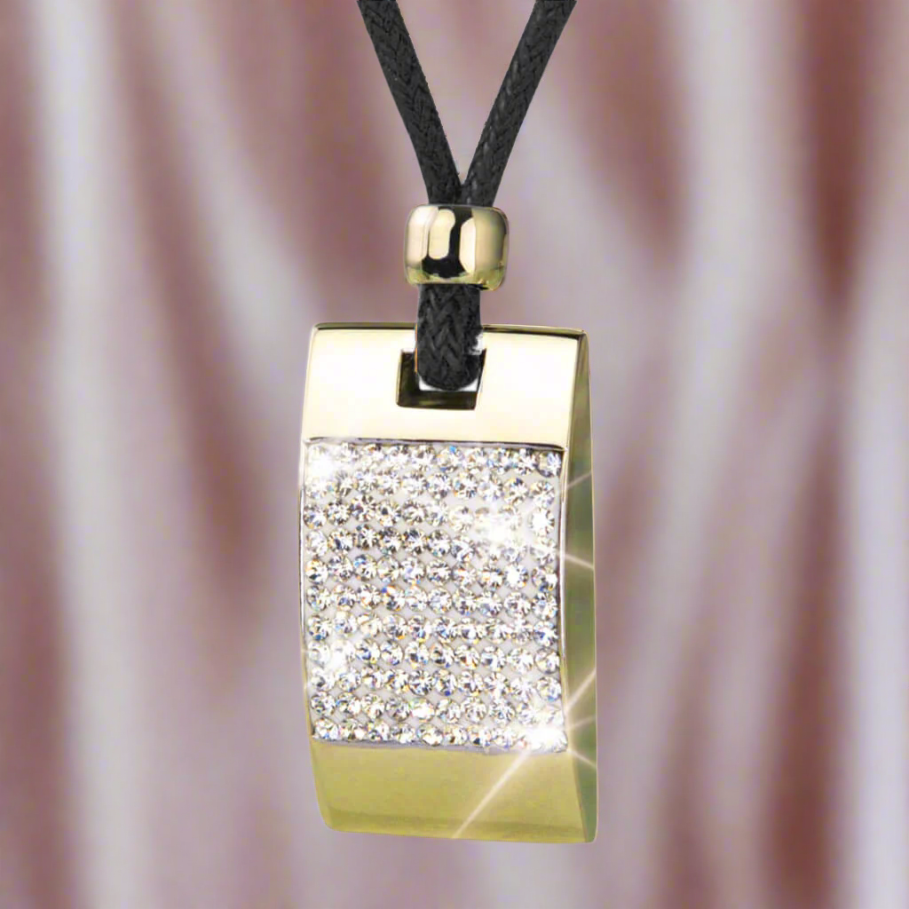 Crystal Tablet Black Pendant