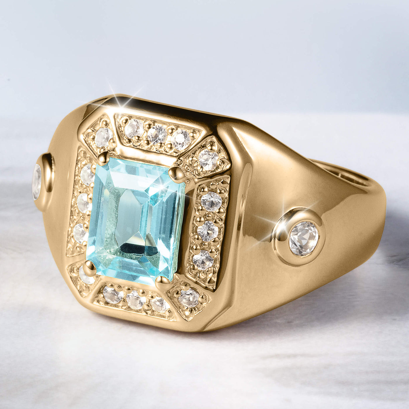 Topaz Skies Men's Ring