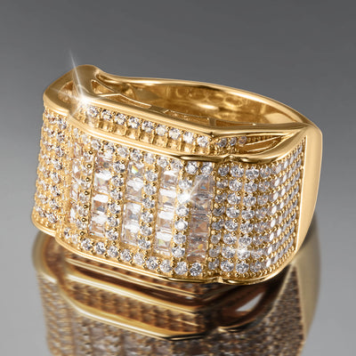 Golden Mosaic Men's Ring