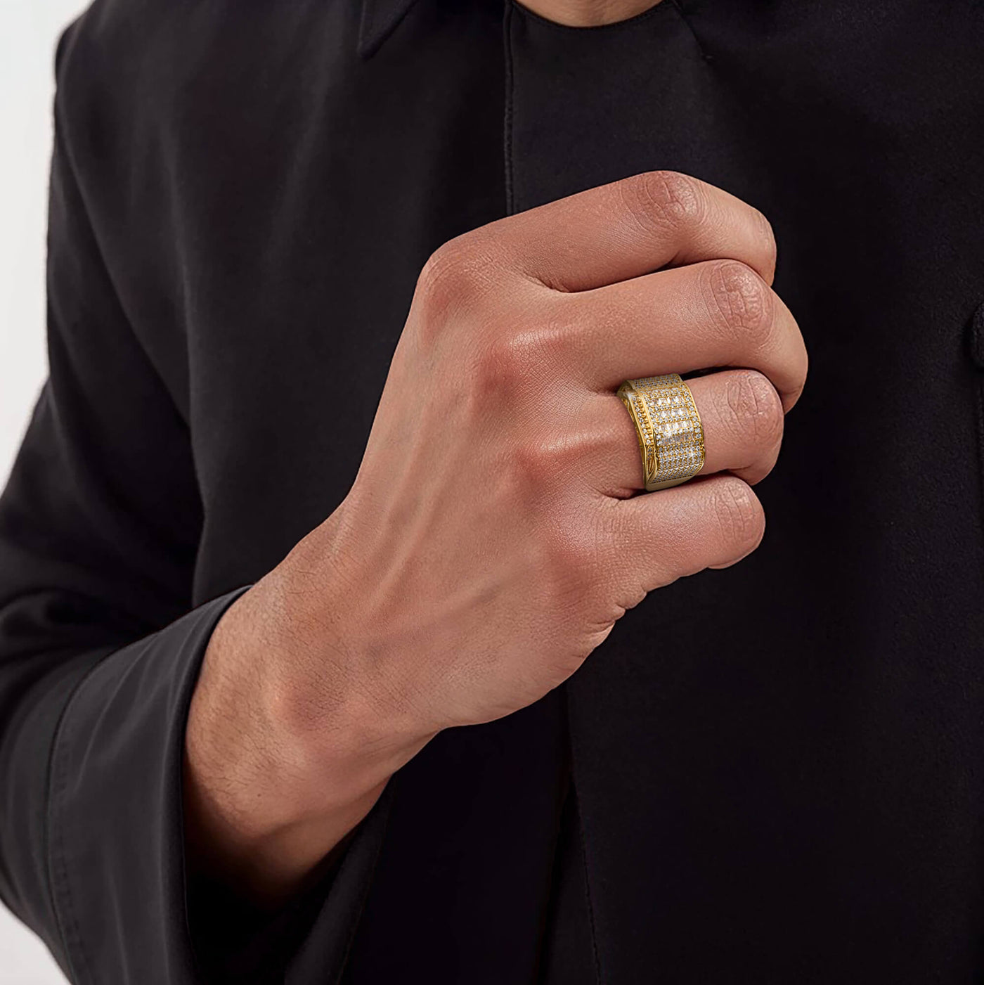 Golden Mosaic Men's Ring