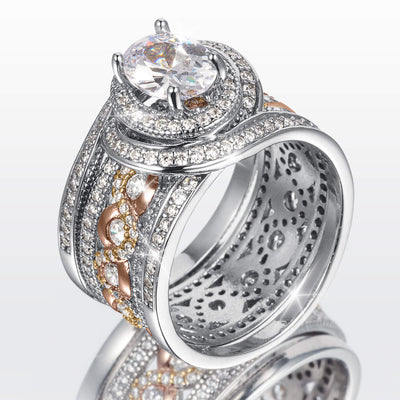 Daniel Steiger Rose Radiance Bridal Ring Set