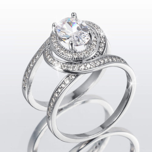 Daniel Steiger Rose Radiance Bridal Ring Set