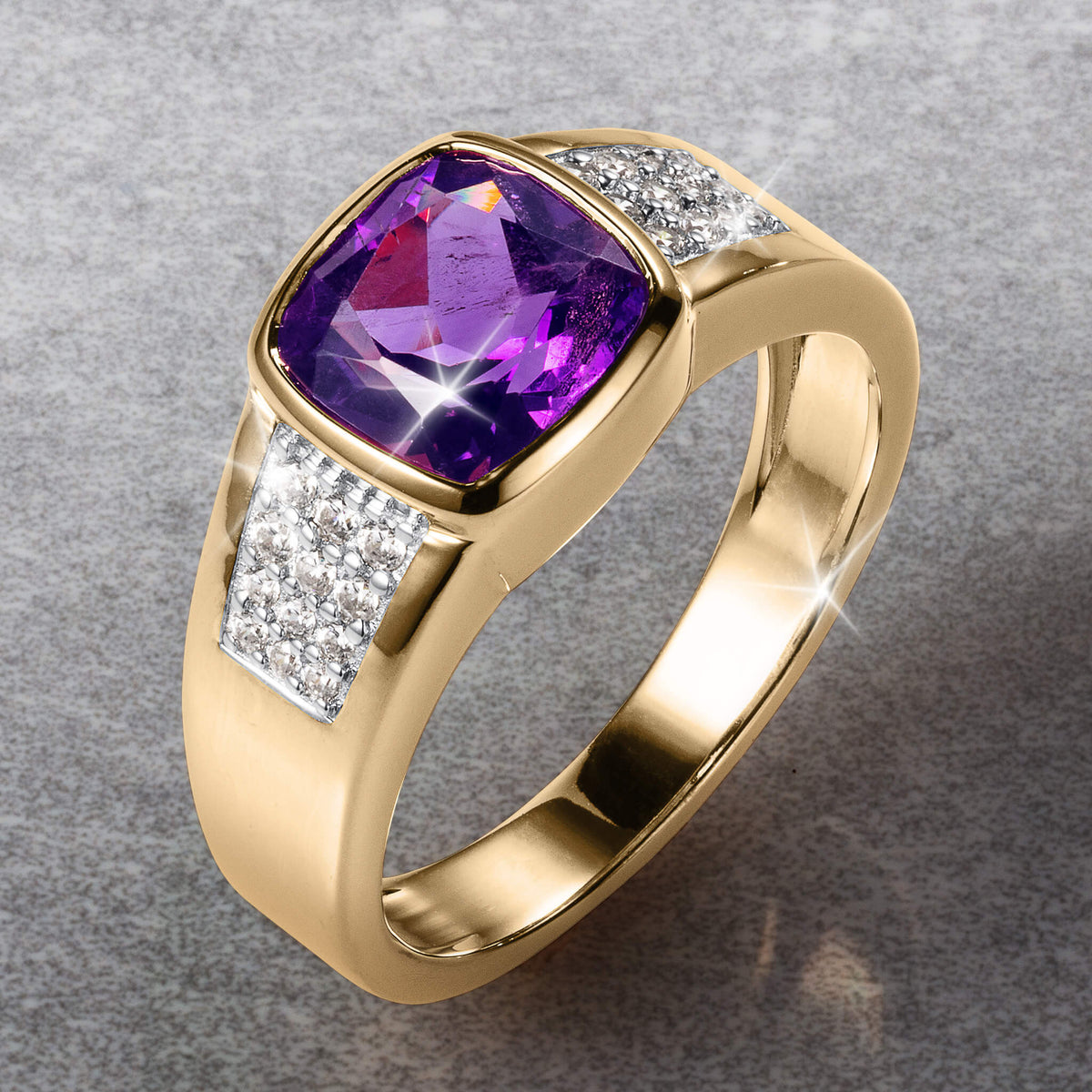 Daniel Steiger Glorious Amethyst Men’s Ring