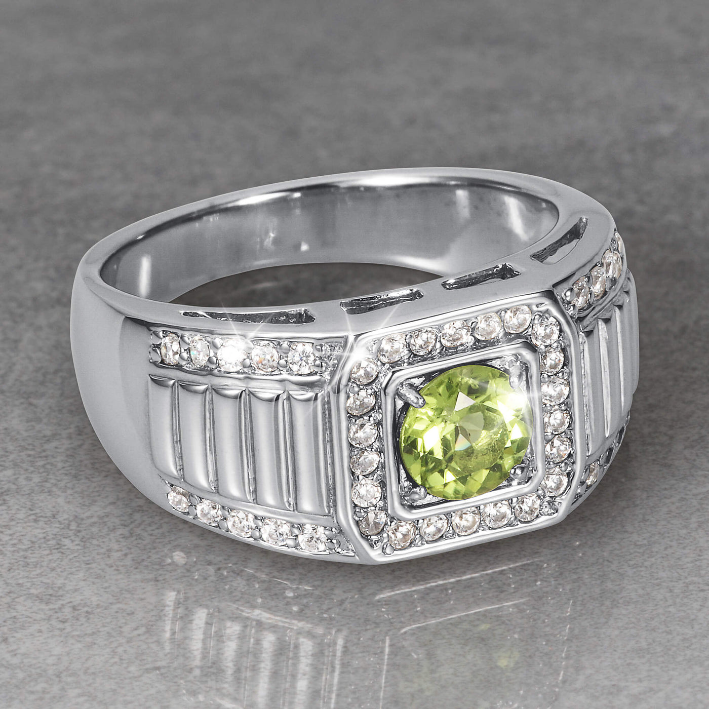 Daniel Steiger Peridot Horizon Men's Ring