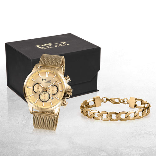 Golden Signature Watch & Bracelet Set