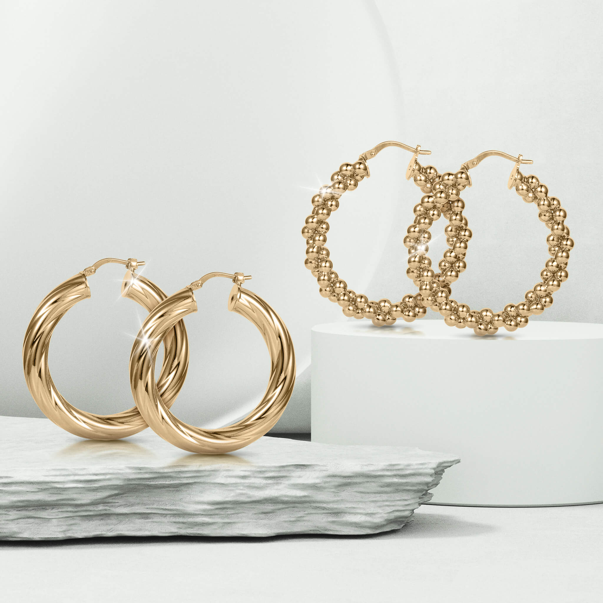 Roma Luxe Hoop Earrings Set