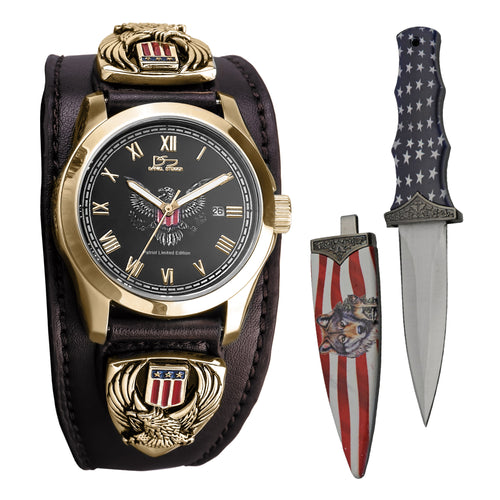 Patriot Watch & Boot Knife Set