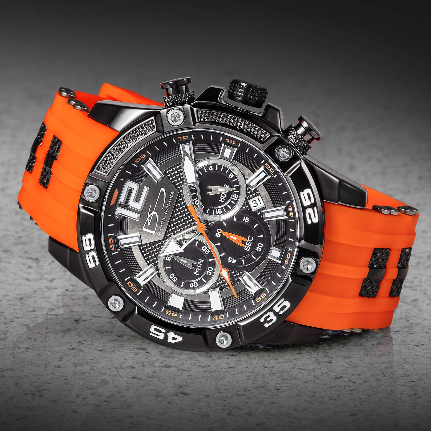 Daniel Steiger Adventurer Orange Men's Watch & Sunglasses