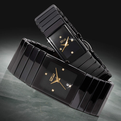 Nero Ceramic His & Hers Watch Set