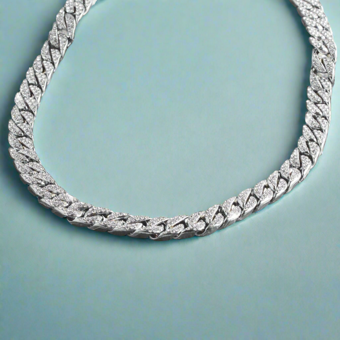 Daniel Steiger Logan Curb Rhodium Necklace