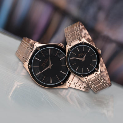 Daniel Steiger Belize Rose / Black Ladies Watch