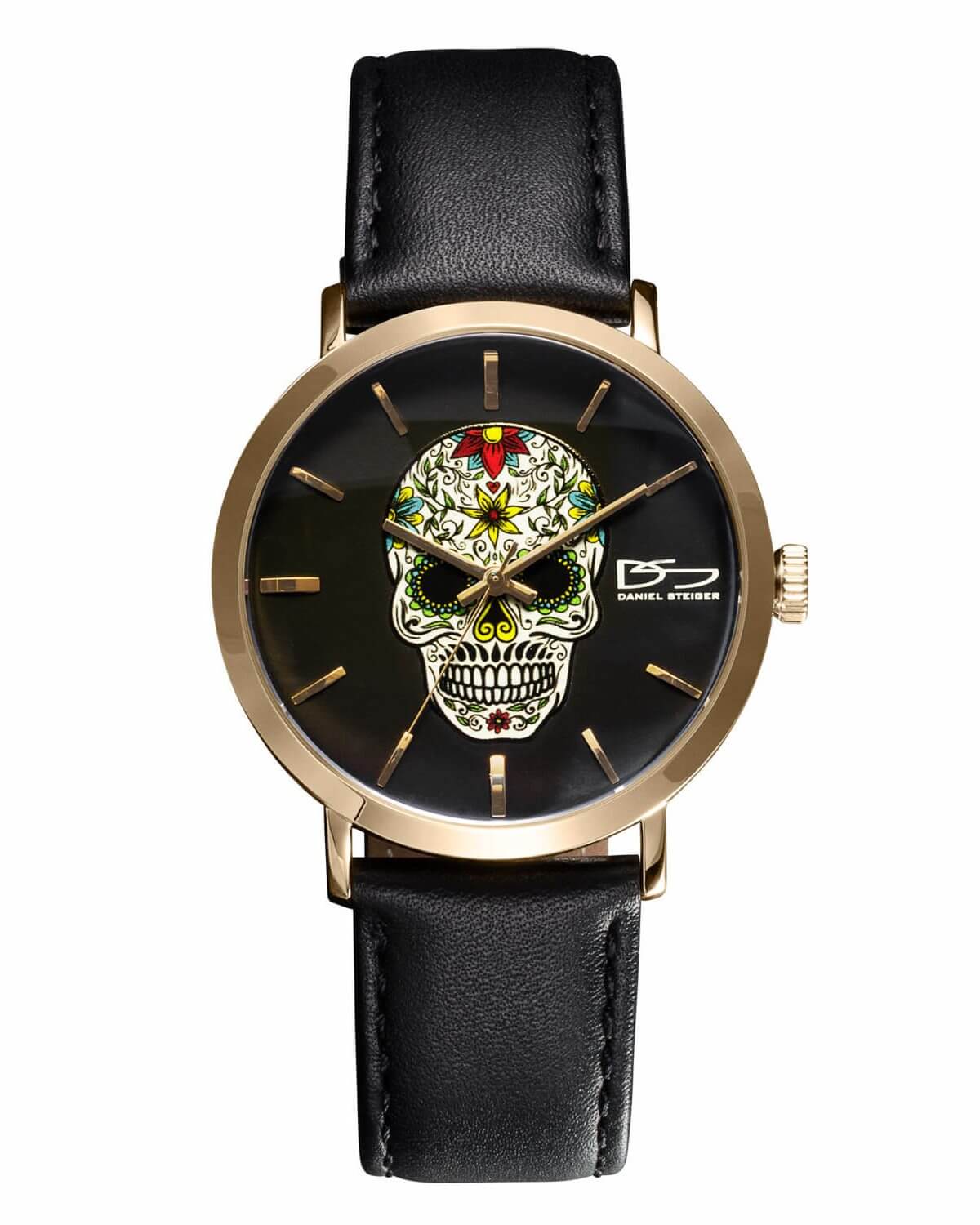 Daniel Steiger Rebel Skull Men's Gold Watch