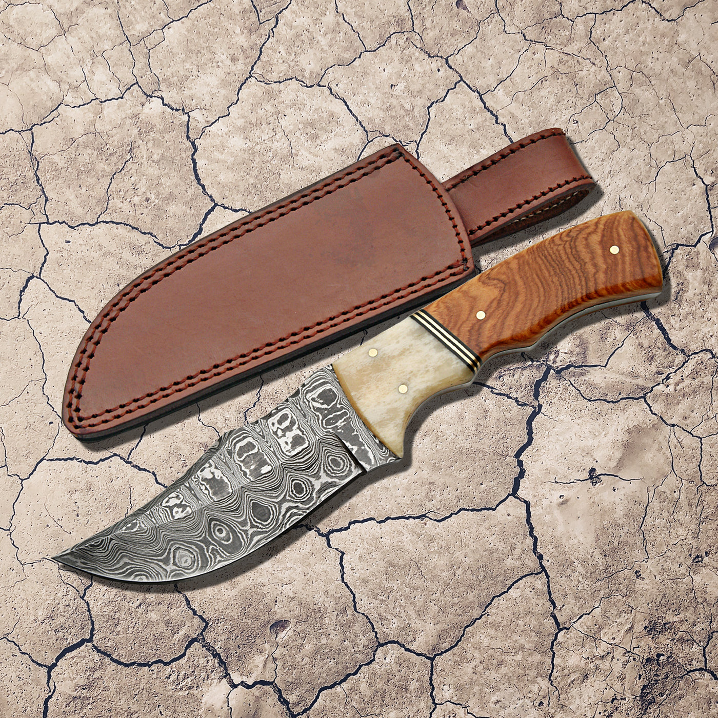 Daniel Steiger Damascus Skinner Knife