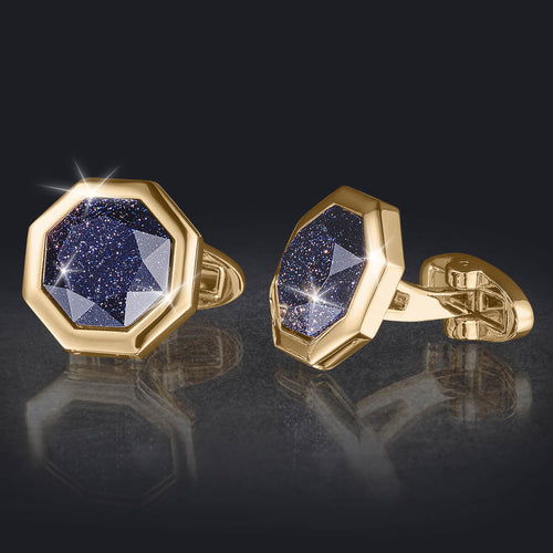 Daniel Steiger Blue Sandstone Cufflinks