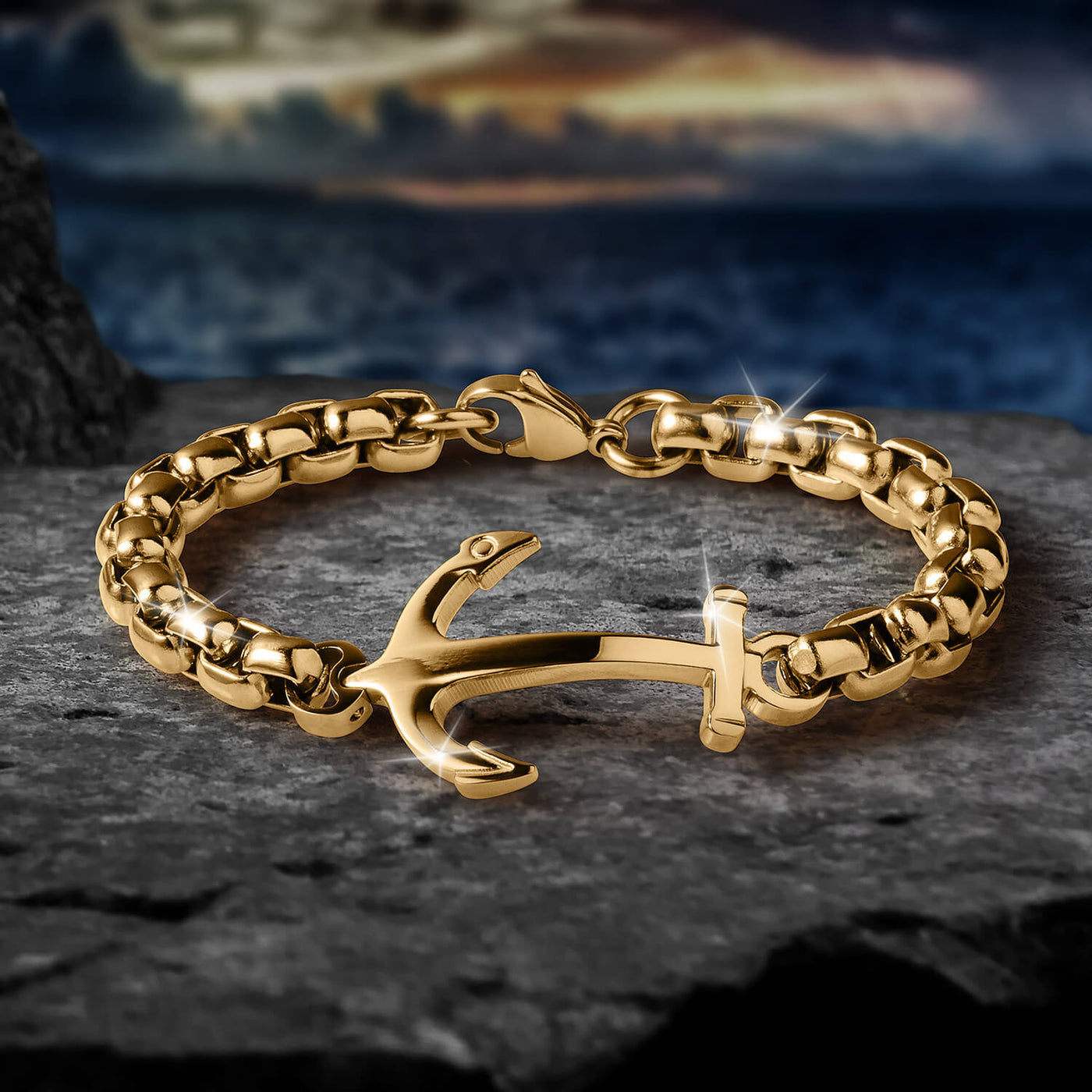 Daniel Steiger Golden Anchor Men's Bracelet