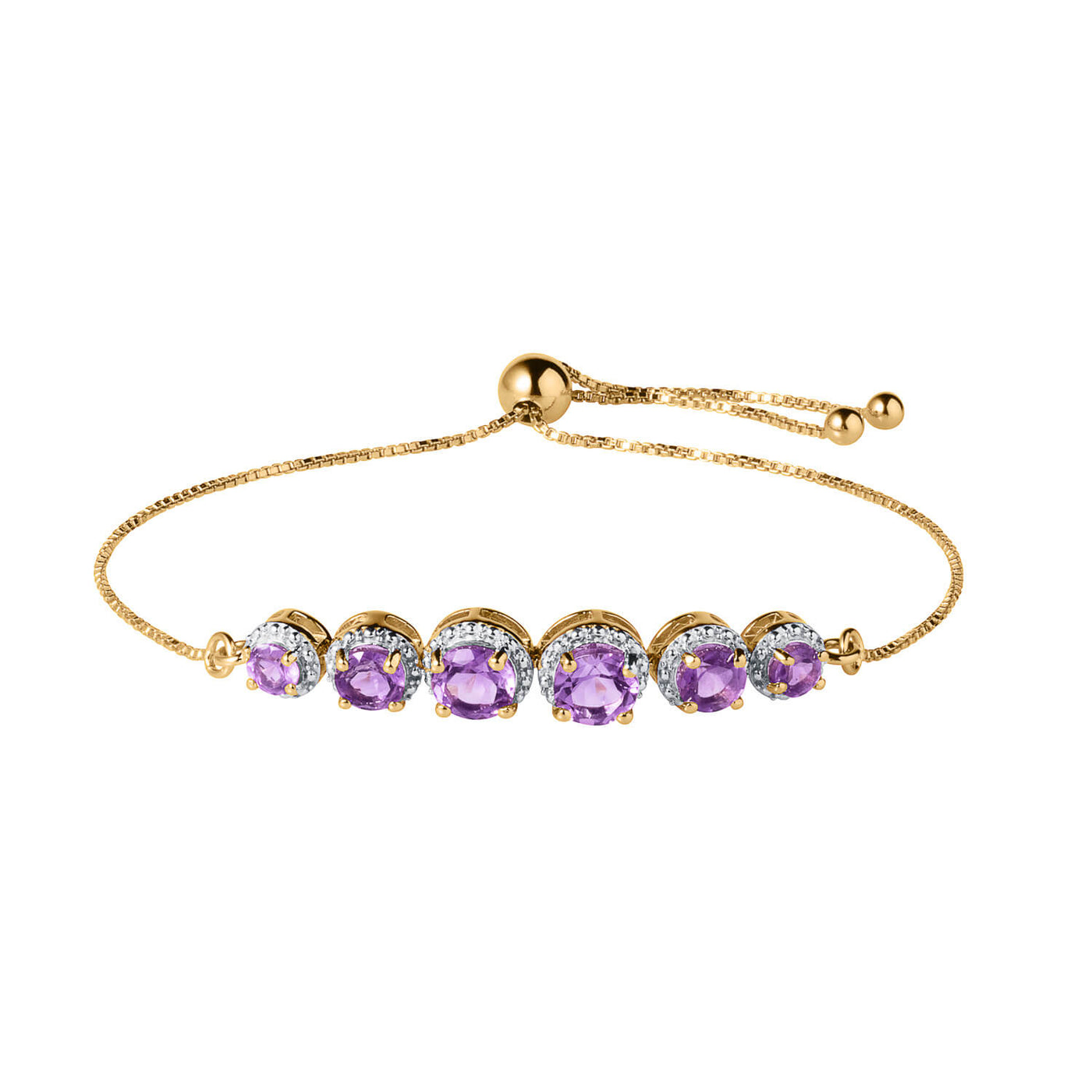 Daniel Steiger Amethyst Halo Bracelet