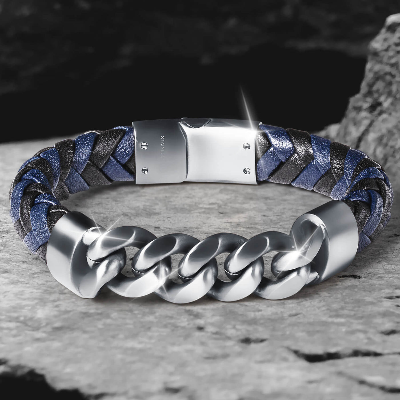 Daniel Steiger Midnight Leather Men's Bracelet